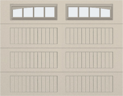 9x7 - Arched Stockbridge Long - Frosted With glass Long - Almond