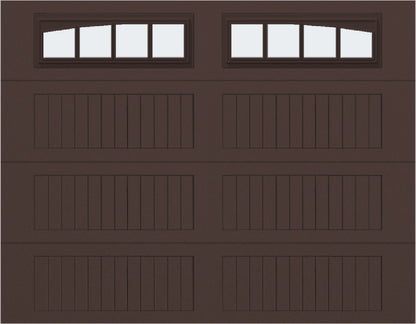 9x7 - Arched Stockbridge Long - Frosted With glass Long - Brown