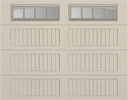 9x7 - Arched Stockbridge Long - Obscure With glass Long - Almond