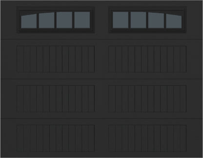 9x7 -  Arched Stockbridge Long - Tinted With glass Long - Black