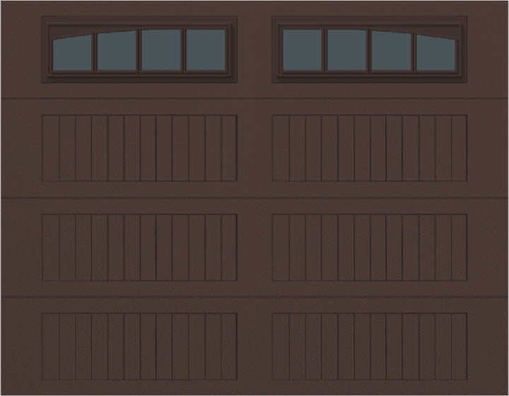 9x7 -  Arched Stockbridge Long - Tinted With glass Long - Brown