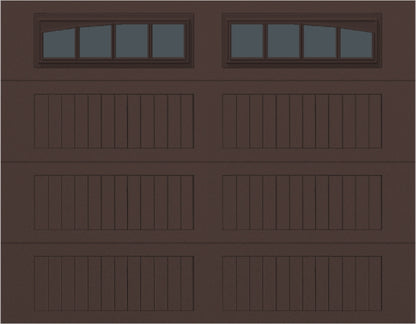 9x7 -  Arched Stockbridge Long - Tinted With glass Long - Brown