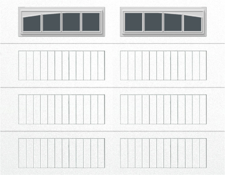 9x7 -  Arched Stockbridge Long - Tinted With glass Long - White