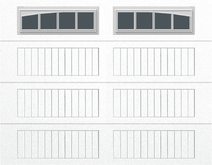 9x7 -  Arched Stockbridge Long - Tinted With glass Long - White