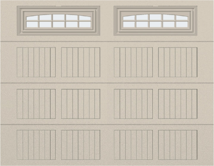 9x7 -  Cascade Short - Frosted  With glass - Almond