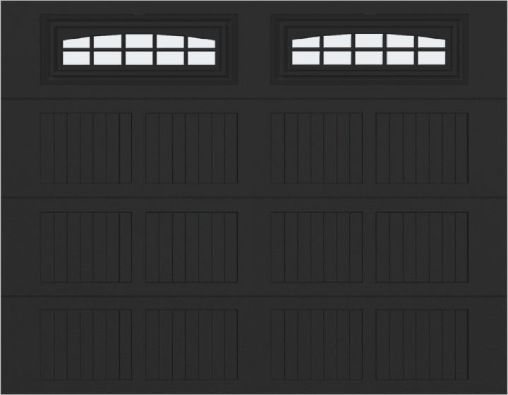 9x7 -  Cascade Short - Frosted  With glass - Black.