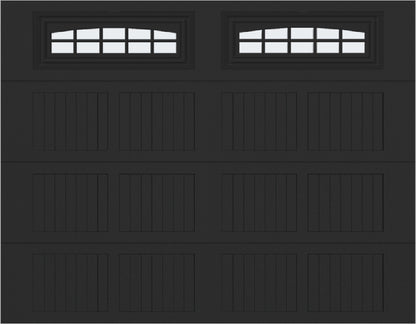 9x7 -  Cascade Short - Frosted  With glass - Black.