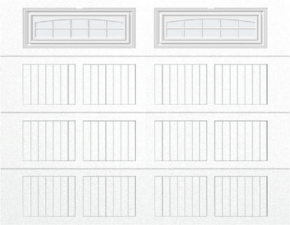 9x7 -  Cascade Short - Frosted  With glass - White