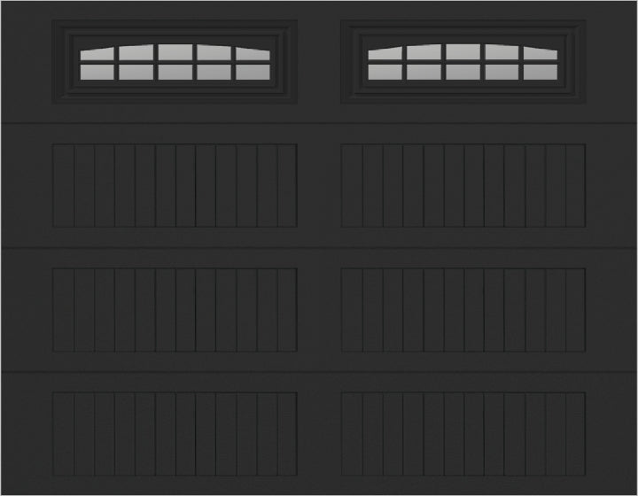 9x7 -  Cascade - Clear  With glass Long - Black