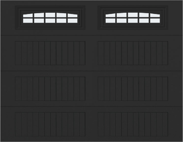 9x7 -  Cascade - Frosted  With glass Long - Black