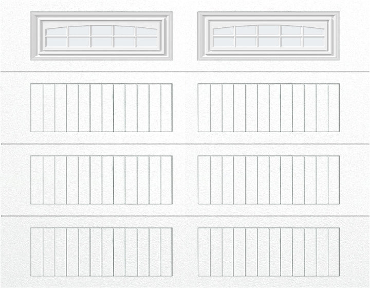9x7 -  Cascade - Frosted  With glass Long - White