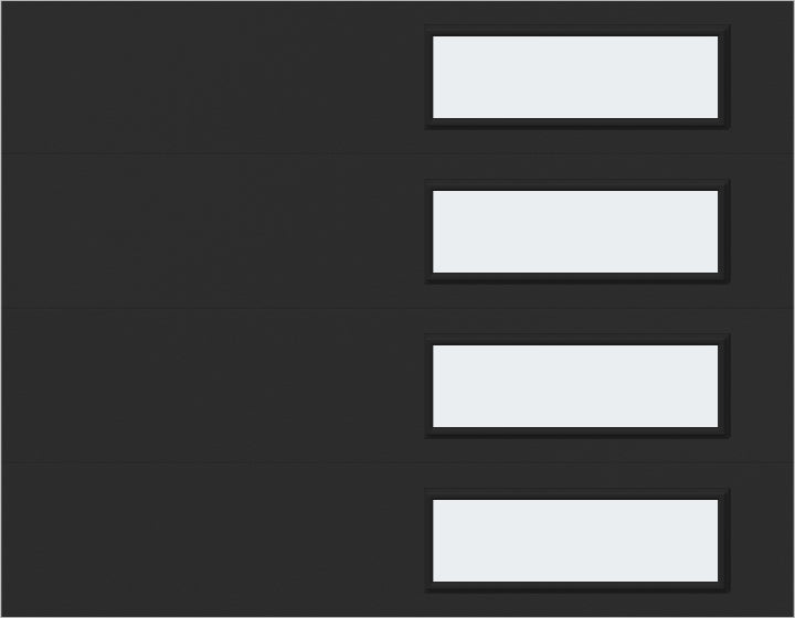 9'x7' Window - Skyflush Right  - Black - Frosted
