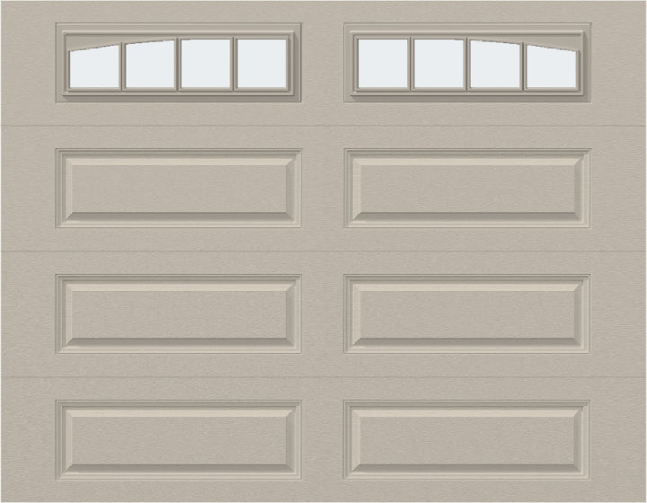 9x7 - Arched Stockbridge Long - Frosted With glass Long - Almond