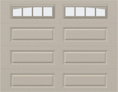 9x7 - Arched Stockbridge Long - Frosted With glass Long - Almond