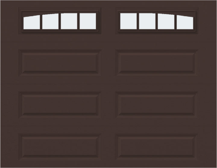 9x7 - Arched Stockbridge Long - Frosted With glass Long - Brown