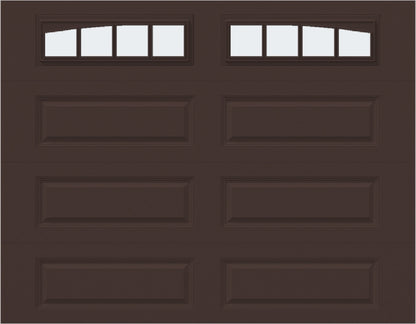 9x7 - Arched Stockbridge Long - Frosted With glass Long - Brown