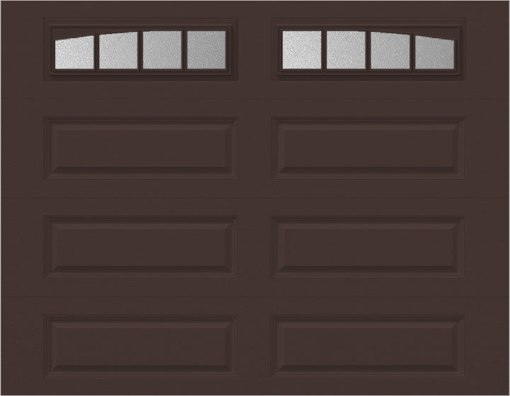 9x7 -  Arched Stockton Long - ObscureWith glass Long - Brown