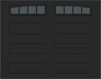 9x7 -  Arched Stockbridge Long - Tinted With glass Long - Black