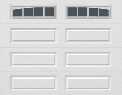 9x7 -  Arched Stockbridge Long - Tinted With glass Long - White