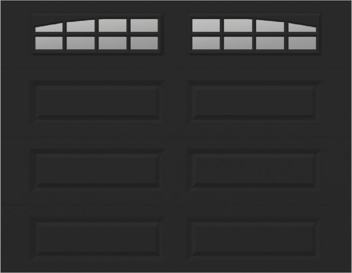 9x7 -  Arched Stockton Long - Clear  With glass Long - Black