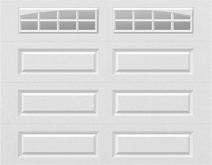 9x7 -  Arched Stockton Long - Clear  With glass Long - White