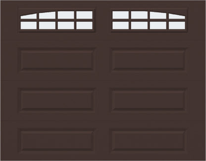 9x7 -  Arched Stockton Long - Frosted With glass Long - Brown