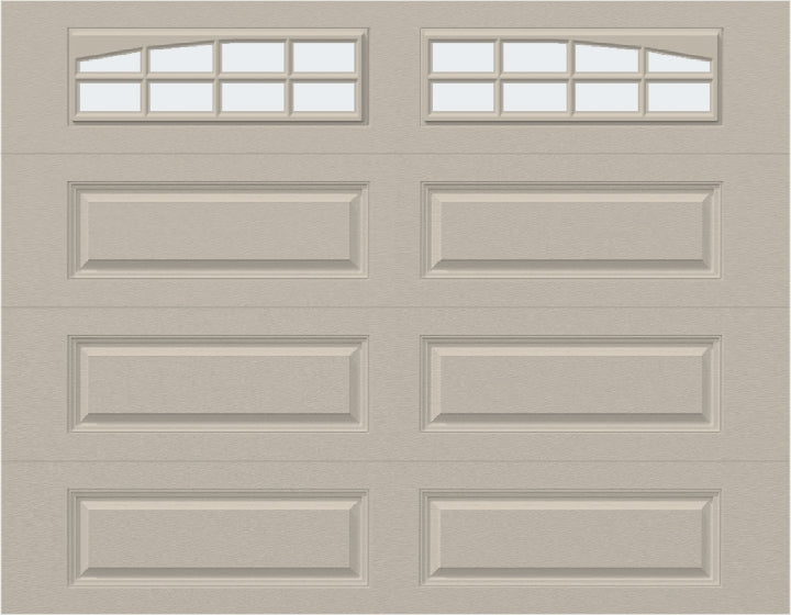 9x7 - Arched Stockton Long - Frosted With glass Long - Almond