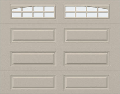 9x7 - Arched Stockton Long - Frosted With glass Long - Almond