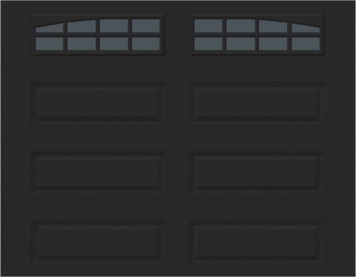 9x7 -  Arched Stockton Long - Tinted With glass Long - Black