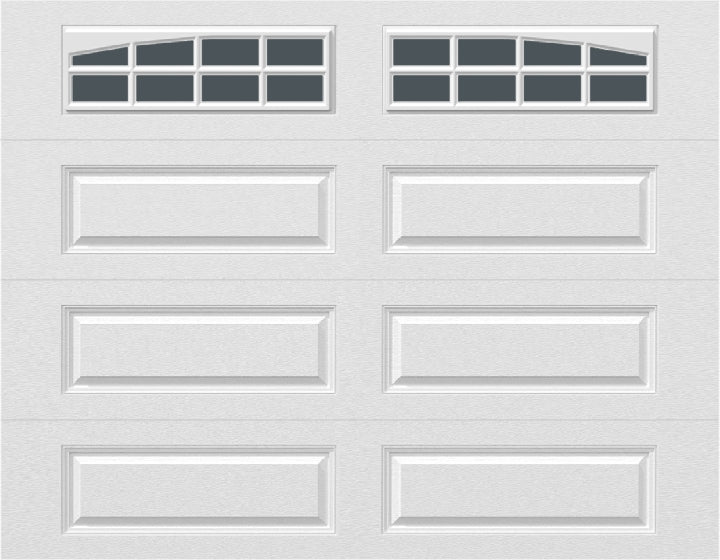 9x7 -  Arched Stockton Long - Tinted With glass Long - White