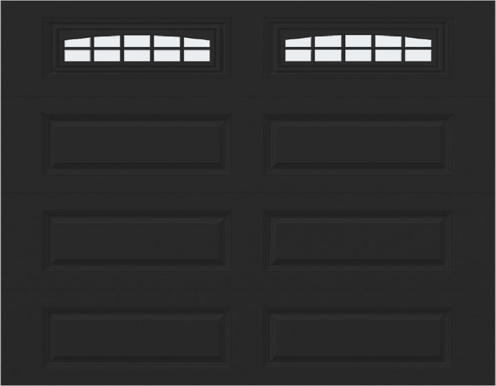 9x7 -  Cascade - Frosted  With glass Long - Black