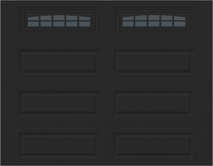 9x7 -  Cascade - Tinted  With glass Long - Black.