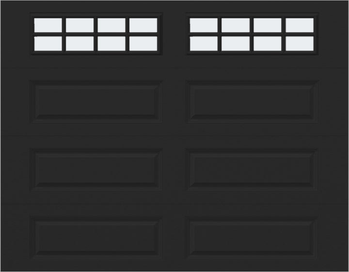 9x7 - Frosted -  Long - Stockton With glass Long - Black