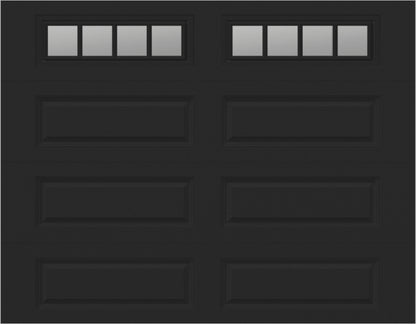 9x7 -  Straight Stockbridge Long - Clear  With glass Long - Black