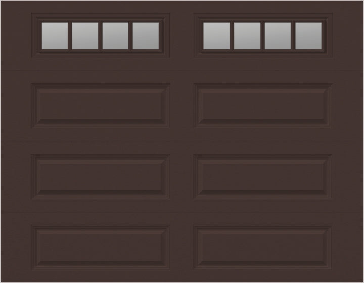 9x7 -  Straight Stockbridge Long - Clear  With glass Long - Brown