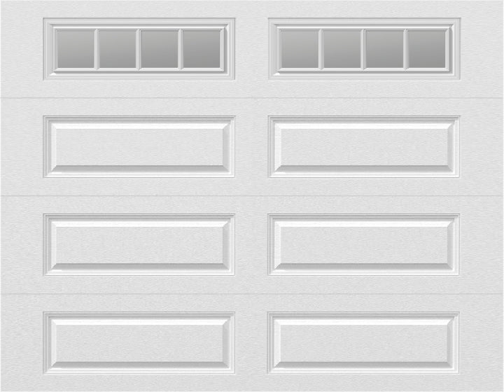 9x7 -  Straight Stockbridge Long  - Clear  With glass Long - White