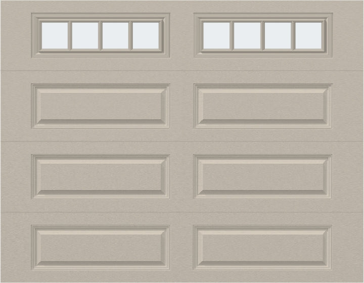 9x7 - Straight Stockbridge Long - Frosted With glass Long - Almond