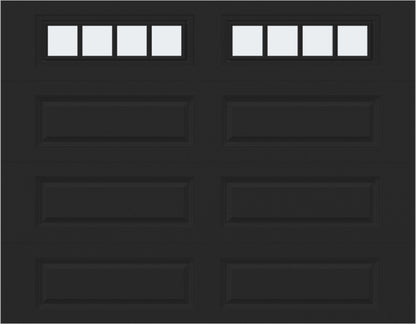 9x7 -  Straight Stockbridge Long - Frosted With glass Long - Black