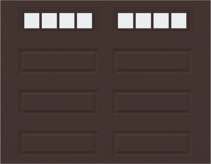 9x7 -  Straight Stockbridge Long - Frosted With glass Long - Brown