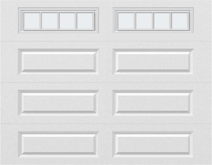 9x7 - Straight Stockbridge Long - Frosted With glass Long - White