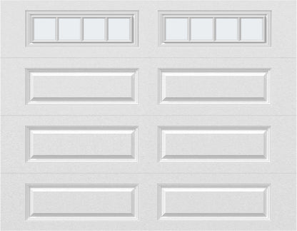 9x7 - Straight Stockbridge Long - Frosted With glass Long - White