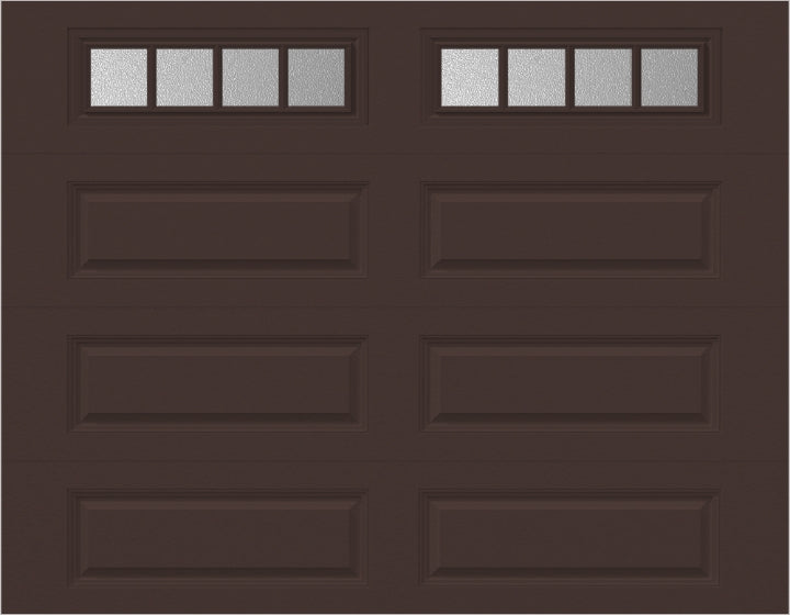 9x7 -  Straight Stockbridge Long - Obscure With glass Long - Brown