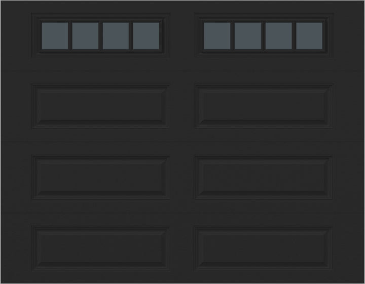 9x7 -  Straight Stockbridge Long - Tinted   With glass Long - Black