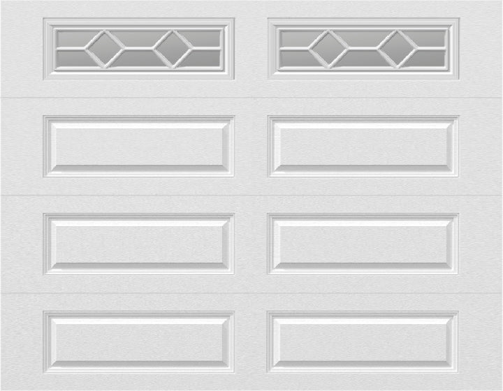 9x7 -  Sunburst - Clear With glass - White