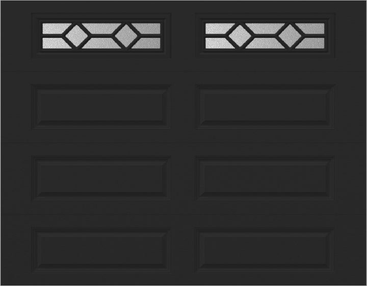 9x7 -  Sunburst - Obscure-   With glass Long - Black