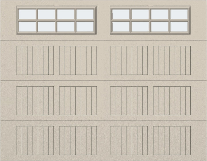 9x7 - Frosted -  Stockton With glass - Almond