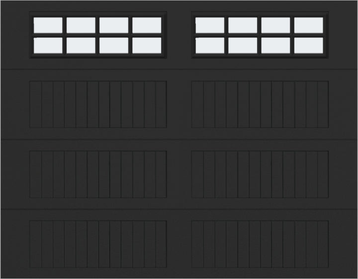 9x7 - Frosted -  Long - Stockton With glass Long - Black