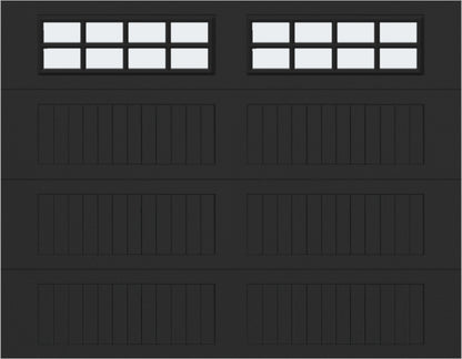 9x7 - Frosted -  Long - Stockton With glass Long - Black