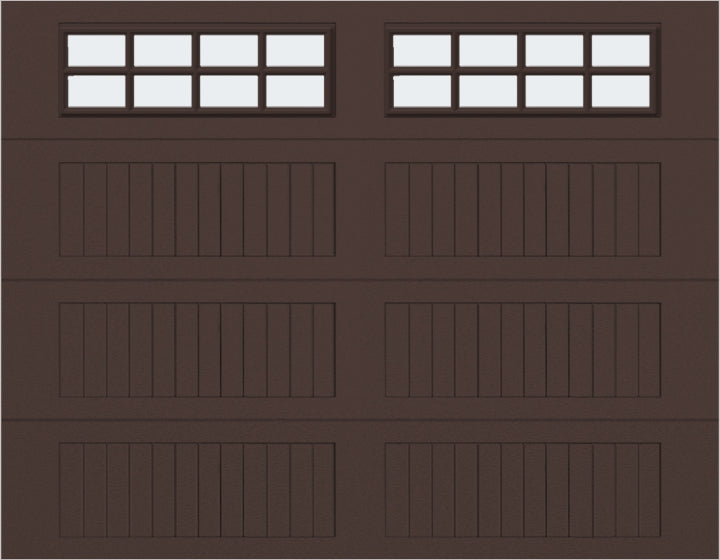 9x7 - Frosted  - Long - Stockton With glass Long - Brown