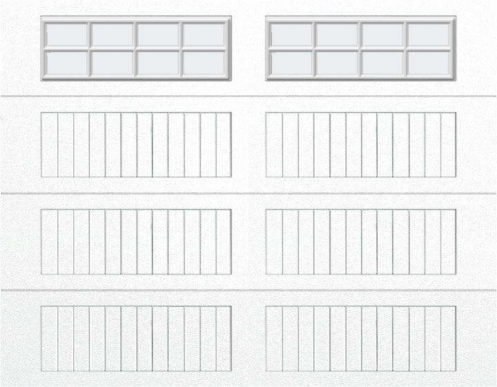 9x7 - Frosted -  Long -Stockton With glass Long - White